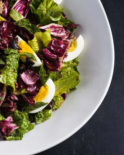 This crisp and colorful romaine and radicchio salad eats like a meal
