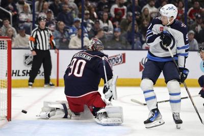 Ehlers scores 3 goals to lead Jets to 6-2 win over Blue Jackets to improve to 6-0-0 on the road