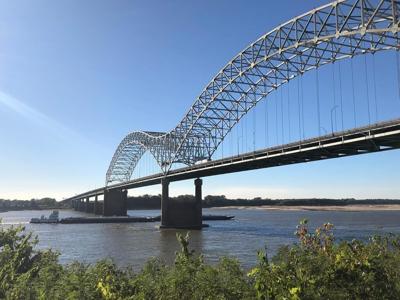 Barges grounded by low water halt Mississippi River traffic