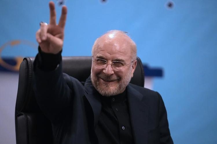Iran's hard-line parliament speaker Mohammad Qalibaf registers as a presidential candidate