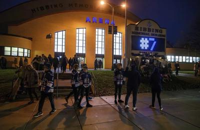 Family, friends and teammates gather to remember fallen hockey player Adam Johnson