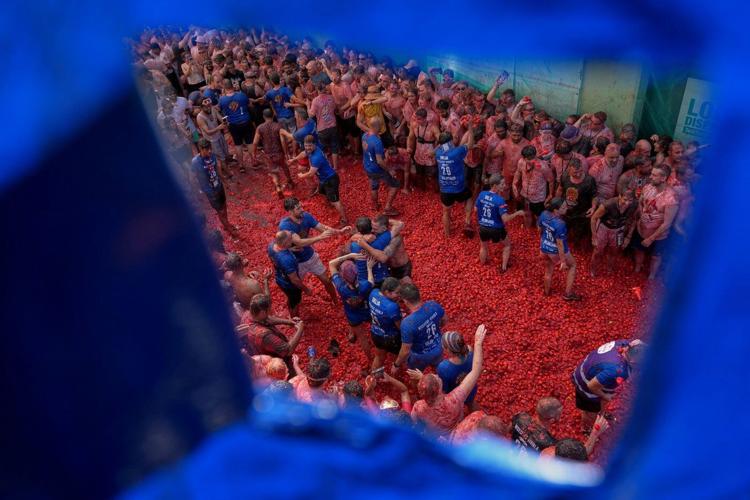 The epic La Tomatina food fight paints a small Spanish town red