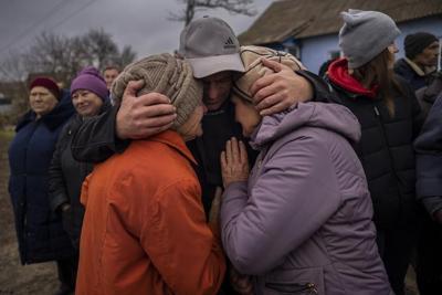 Families reunited following Russian retreat in Ukraine