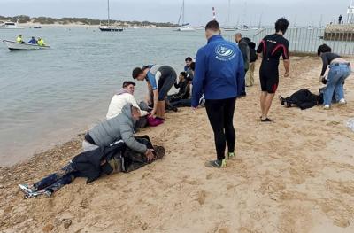 4 migrants who were pushed out of a boat die just yards from Spain's southern coast