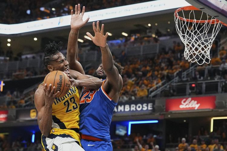 Haliburton has 32 points, 15 assists and 12 rebounds as Pacers beat Knicks 130-121 for a 3-1 lead
