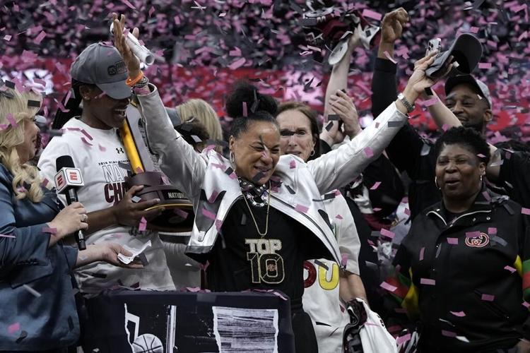 South Carolina finishes perfect season with NCAA championship, beating Clark and Iowa 87-75