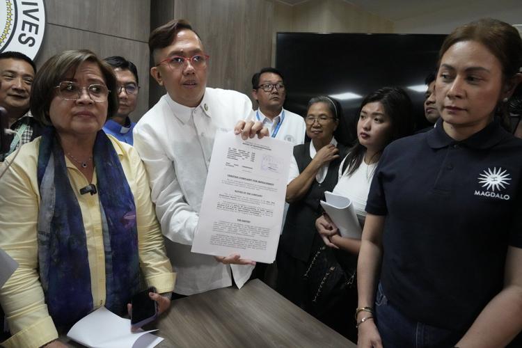 Impeachment complaint filed against Philippine Vice President Duterte after she threatened president