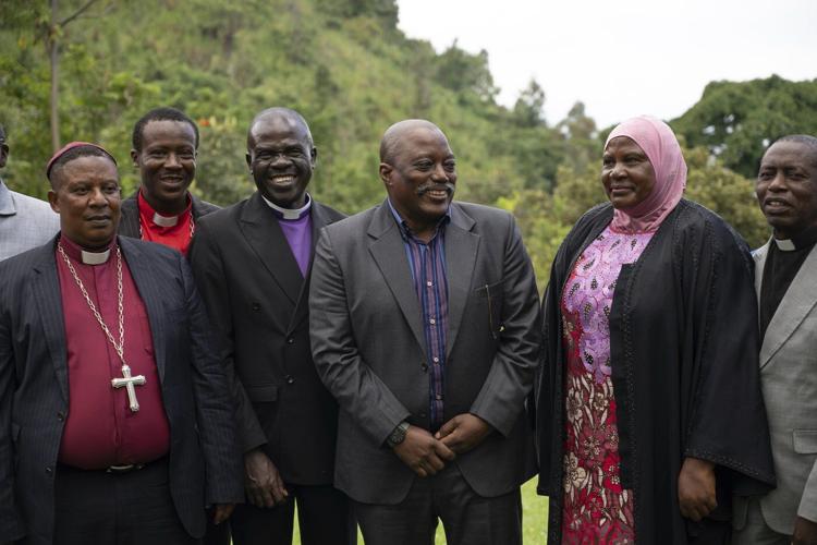 Former Congolese leader Kabila meets with religious leaders in rebel-controlled city