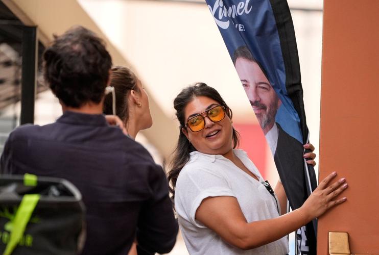 Kimmel returns to late night with an emotional monologue but no apologies following suspension