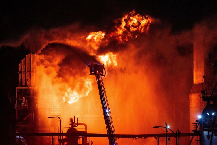 Massive fire erupts at Chevron refinery just outside Los Angeles; flames visible for miles