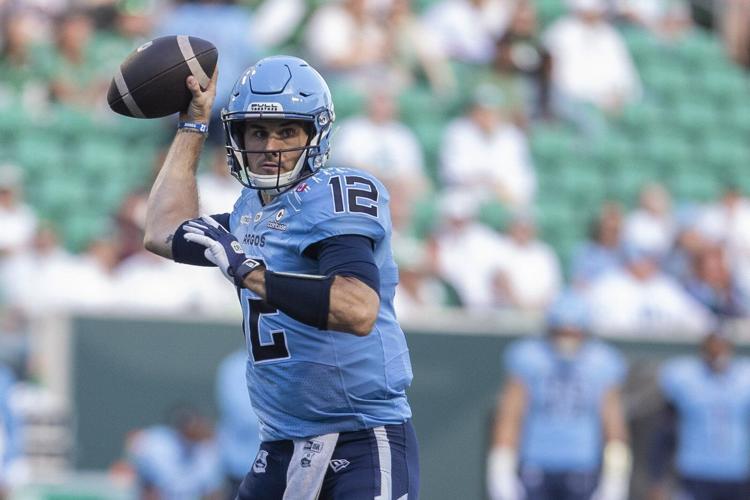 Kelly throws for over 300 yards, leads Argos to 40-34 win over Roughriders