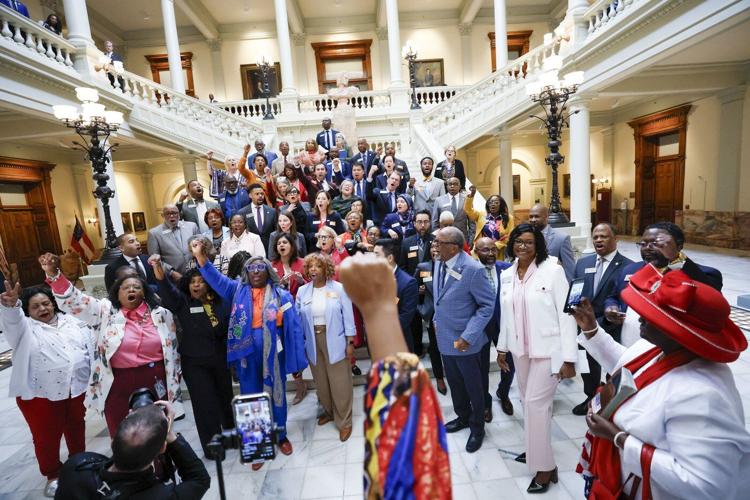 Georgia Democrats' frustration with anti-transgender bills boils over into a walkout