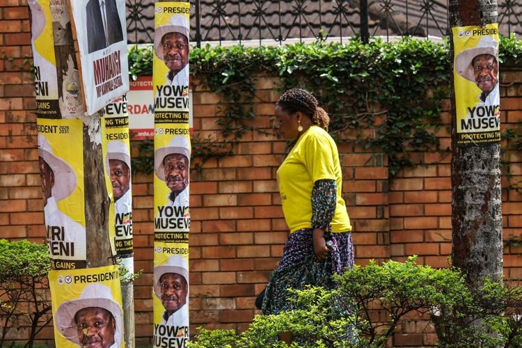 Photos show campaigning in Uganda ahead of a presidential election