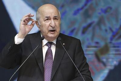 Algeria's president sworn in for a second term after lopsided election