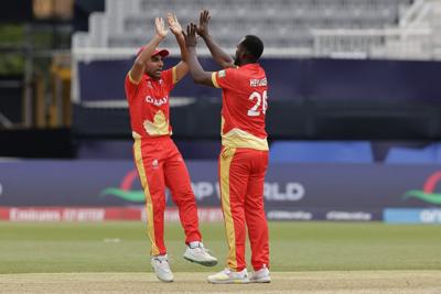 Canada cricketers celebrate T20 World Cup qualification with win over Bermuda