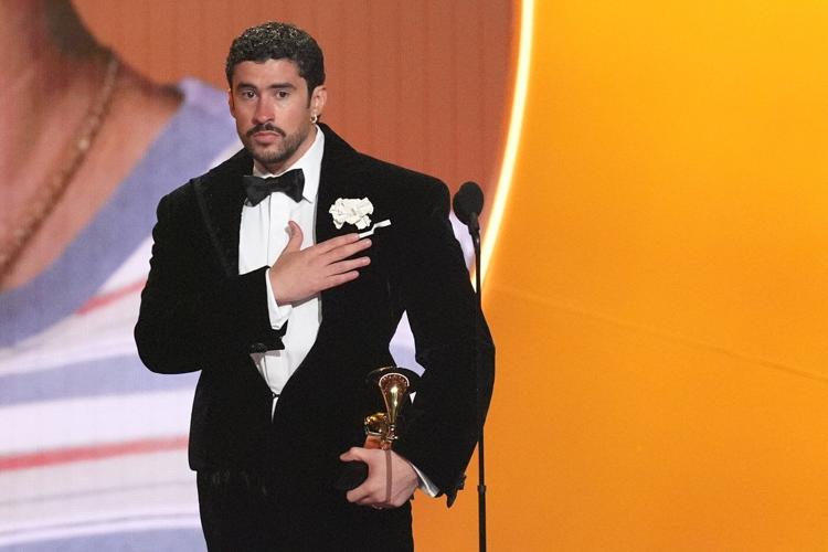 The Latest: Bad Bunny makes Grammy Awards history with album of the year win