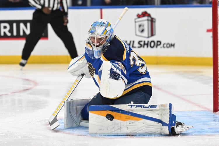 Faulk scores only goal of game, Hofer makes 24 saves to help Blues blank Jets 1-0