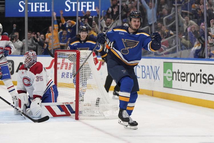 Broberg, Thomas lead surging Blues to 6-1 win over Canadiens