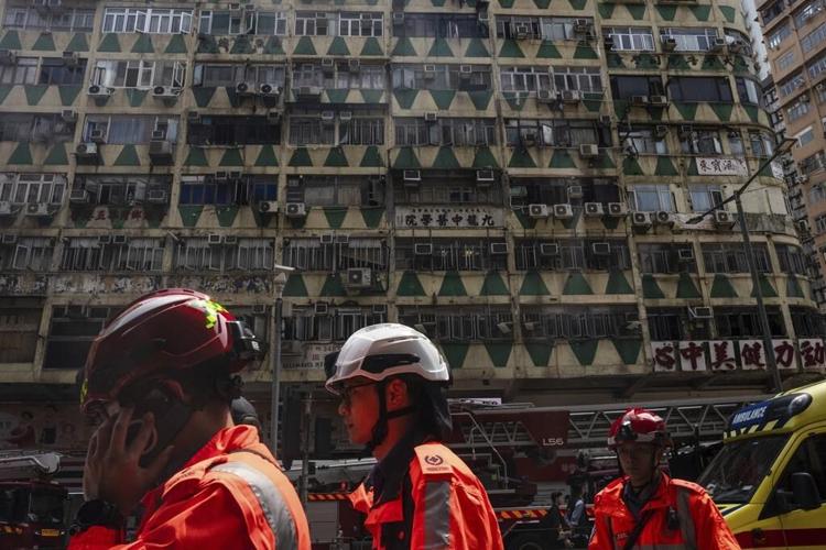 Fire in large Hong Kong residential building kills at least 5 people and injures 27