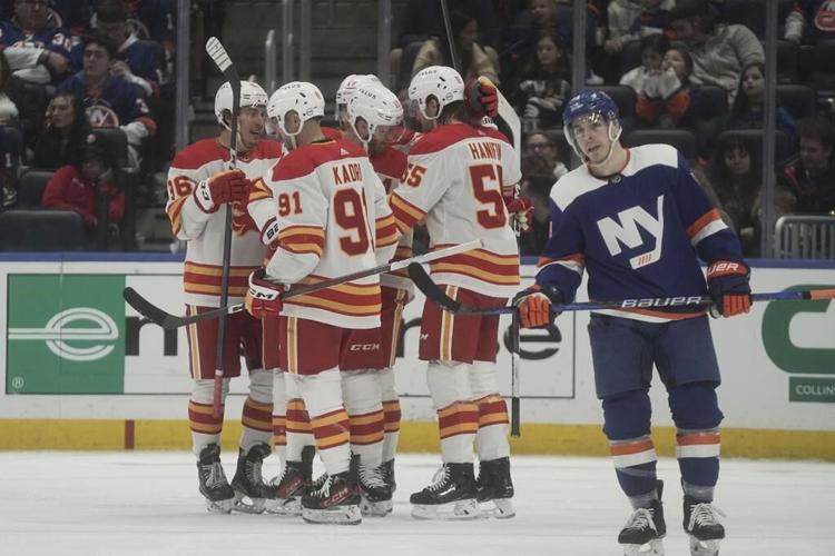 Weegar nets first career hat trick, Flames top Islanders 5-2