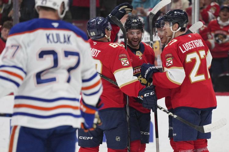 Schmidt, Verhaeghe help Panthers top Oilers 4-3 in Cup final rematch
