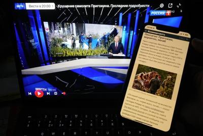 While world media speculates on Wagner chief's presumed death, Russian state media shies away