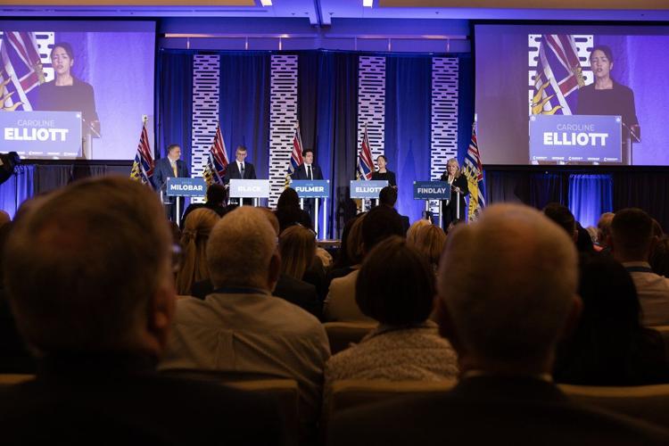 Yuri Fulmer, Caroline Elliott clash early during B.C. Conservative leadership contest