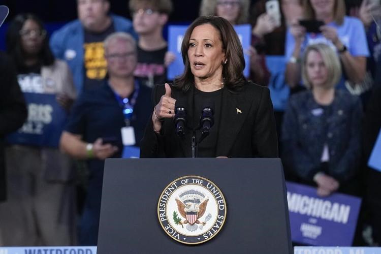 The Latest: Trump and Harris are campaigning for votes in pivotal Michigan