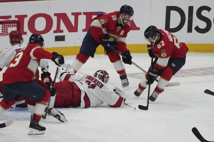 Hurricanes prevent series sweep by beating Panthers 3-0