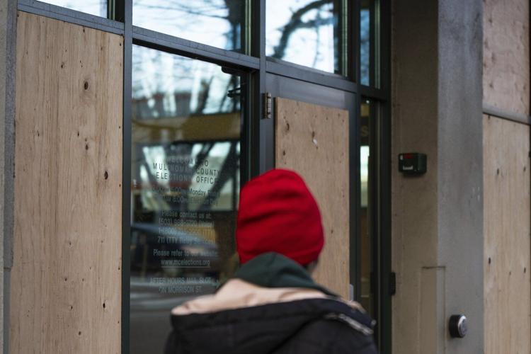 'Orchestrated attack' on Portland elections office shatters dozens of windows, police say