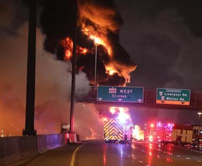 Police say fiery collision on major GTA highway leaves 2 dead, shuts down traffic