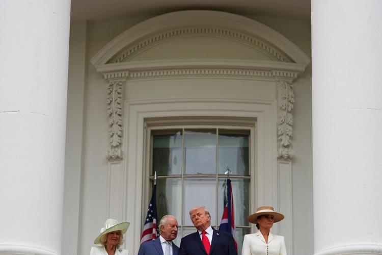 Trump and Charles greet each other warmly as the king begins a day of diplomacy in Washington