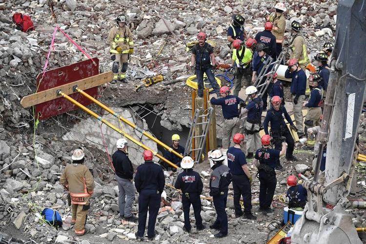 Worker rescued from rubble after construction accident in Kentucky