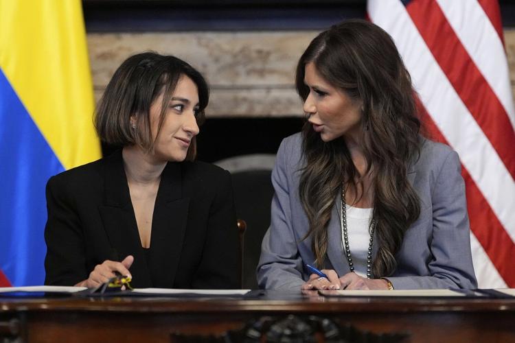 US Homeland Security Secretary Noem visits Colombia to discuss immigration and crime