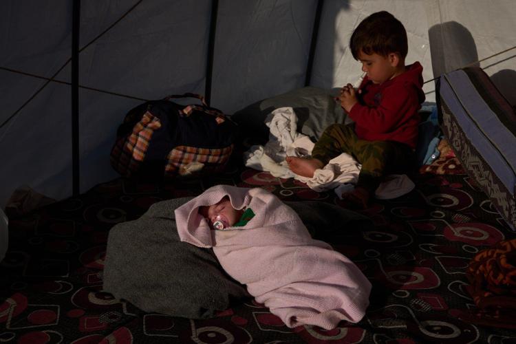 A baby born in a Beirut displacement camp now struggles to survive