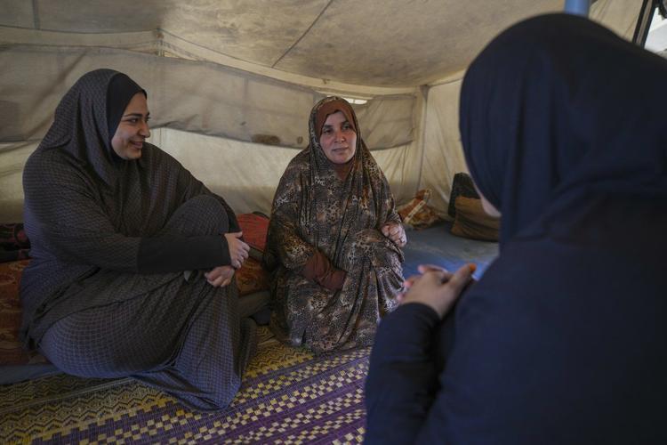 In Gaza's crowded tent camps, women wrestle with a life stripped of privacy