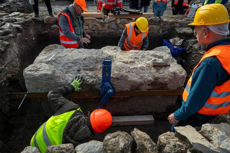 Archaeologists lift the lid on a 1,700-year-old Roman sarcophagus hidden beneath Budapest