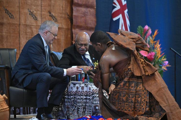 Australia and Fiji seal a new mutual defense pact in a push to counter China in the Pacific