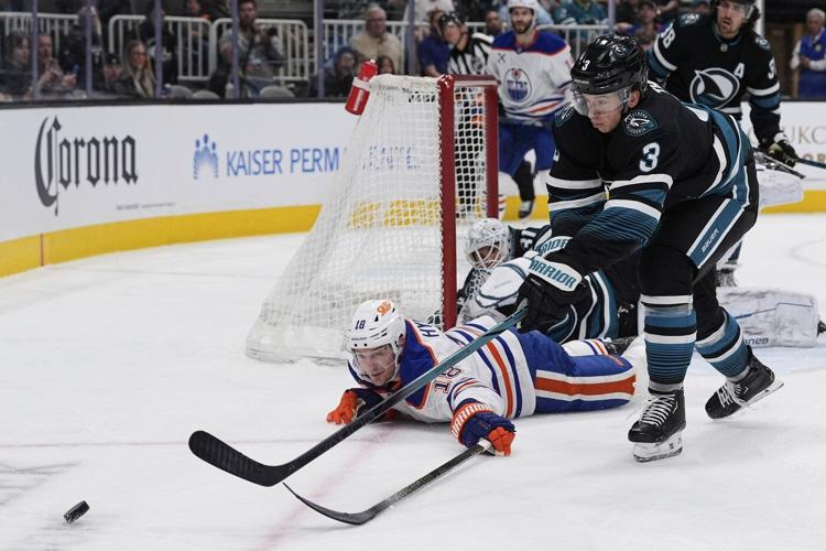 Maple Leafs acquire defenceman Henry Thrun from Sharks in exchange for Ryan Reaves