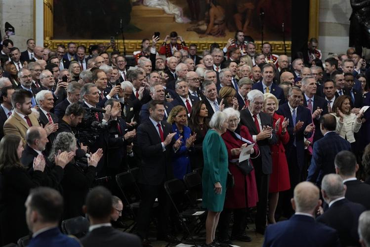 Inside the intimate inauguration: Close-up encounters between political rivals, some awkward