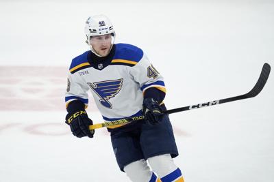 Islanders acquire defenseman Scott Perunovich in a trade with the Blues