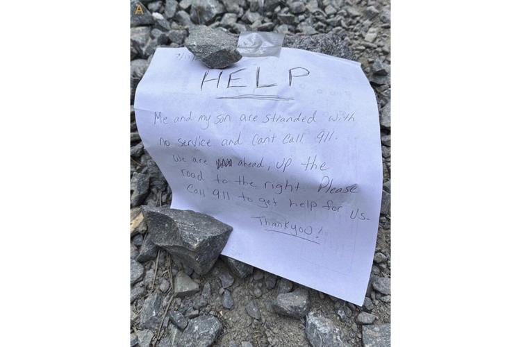 Rescuers find mom and son lost in California forest thanks to notes they left on a remote road
