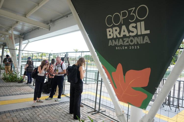 Fire prompts evacuations at UN climate talks in Brazil, but officials say no one hurt