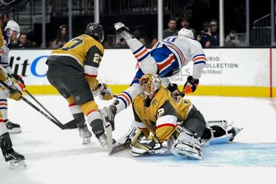 Golden Knights overcome goalie injuries to lead West