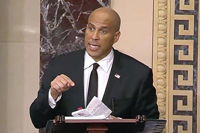 With a nod to America's civil rights legacy, Sen. Cory Booker makes a mark of his own