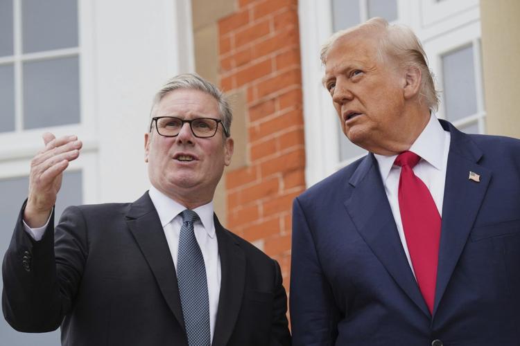 The Latest: Trump to discuss trade with British Prime Minister Keir Starmer in Scotland