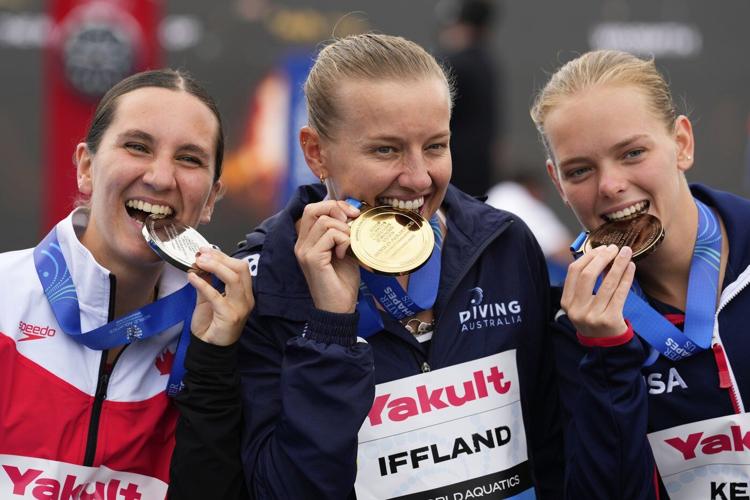 Montreal's Simone Leathead wins high-diving silver at World Aquatics Championship