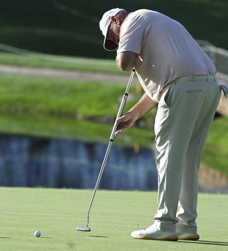 Harrington's chip-in on 18 leaves him tied with Hensby, Cink at U.S. Senior Open
