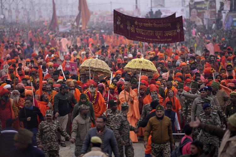 Millions of pilgrims and naked, ash-smeared ascetics take holy dips in India's mega Hindu festival