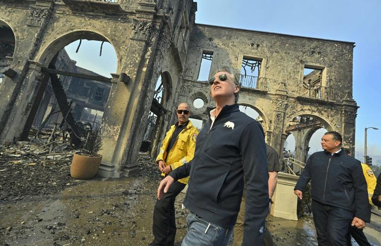 Newsom navigates his relationship with Trump as wildfires ravage his state